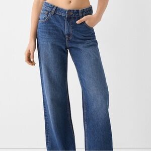 NAT! Dark wash wide leg 90s jeans